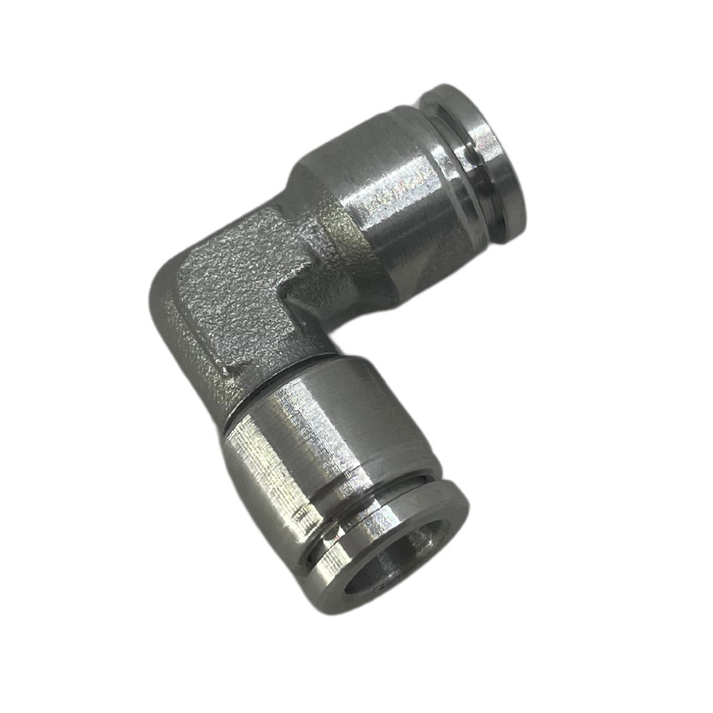 Conector Pneumática União Cotovelo Aço Inox Tubo 06mm Engate Ar Agua