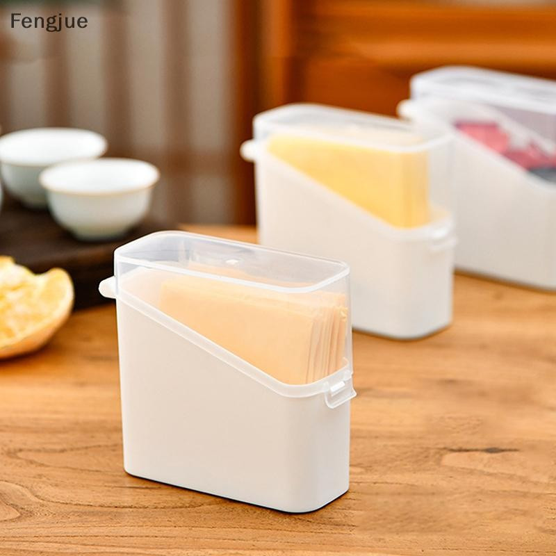 Fengjue Recipiente De Armazenamento De Alimentos Queijo Tempero Pacotes Caso Frige Plástico Transparente Organizador Cai