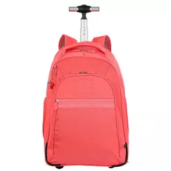 Mochila Carrinho 2 Compartimentos Paul Frank Classics Neon Laranja - Papaya