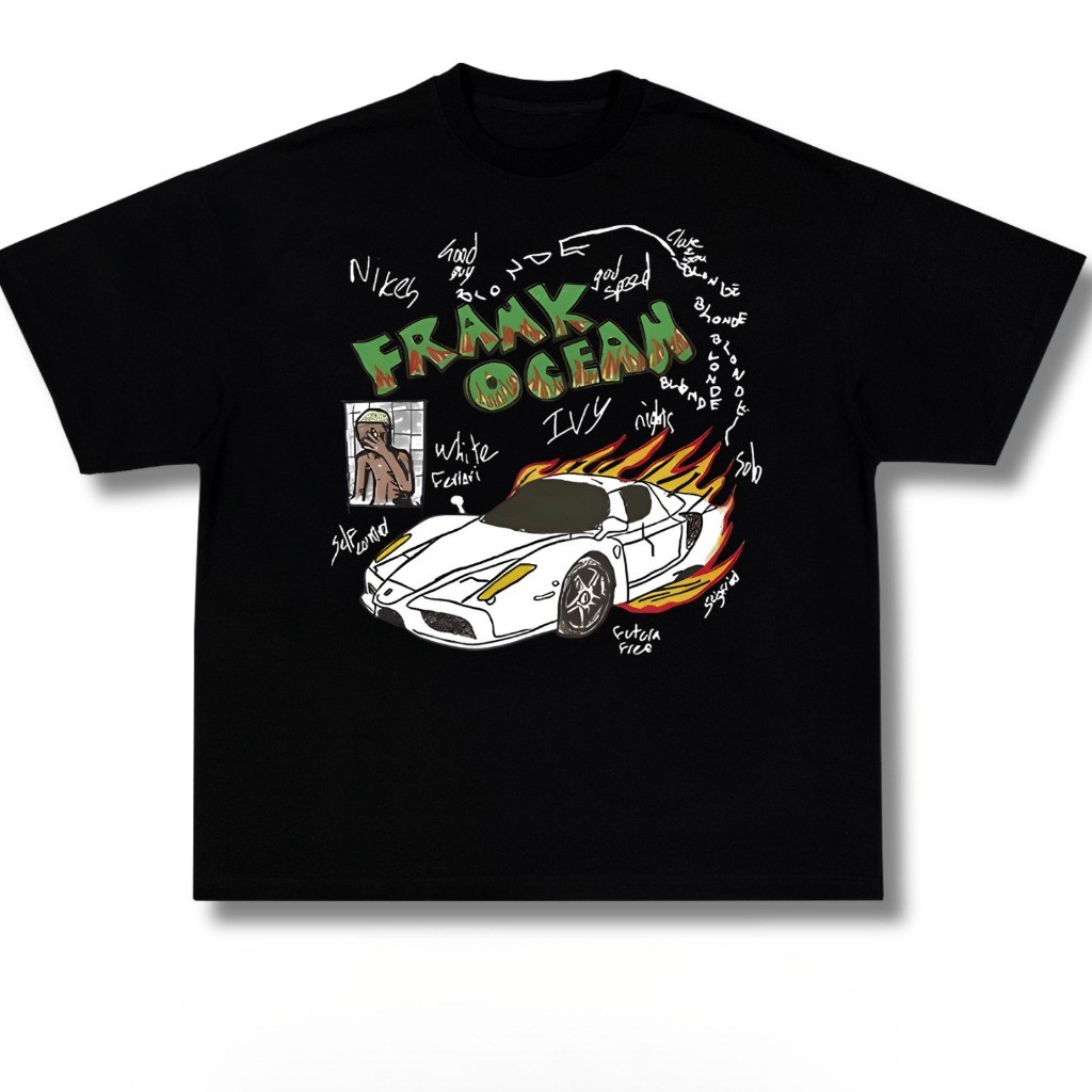[Camiseta Premium em Algodão Puro]GXG Camiseta Preta Oversized Frank Ocean Estampa Exclusiva | Streetwear Unissex P ao G