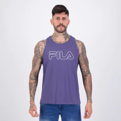 Regata Fila Letter Outline Marinho e Branco