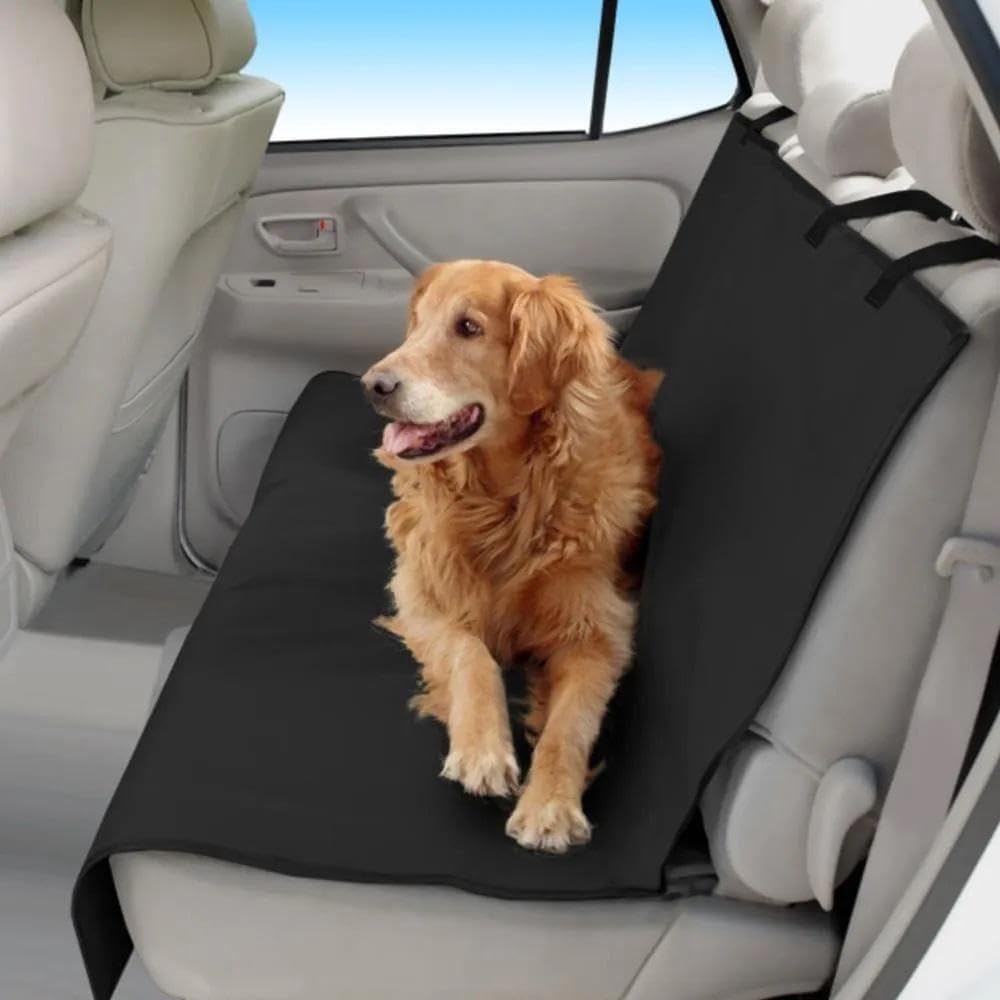 Capa Protetora para Banco de Carro para Cães e Gatos, Preto, Nylon Impermeável, 127x144cm, Lavável