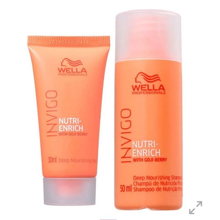 Kit Miniatura Invigo Nutri Enrich Mini Duo shampoo 50ml+máscara 30ml (2 Produtos)