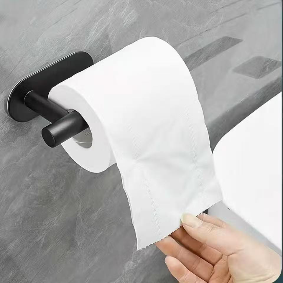 Porta Papel Higiênico em Aço Inox Cromado Para Parede e Sanitário Suporte Com Auto Adesivo