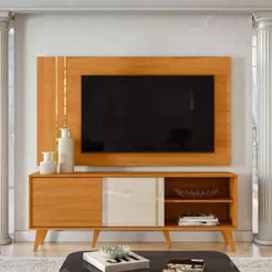 Rack com Painel 160cm 2 Portas Para TV Até 60 Polegadas Cronos Madetec