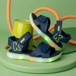 Sandália Papete Infantil Menino Kidy Light Luz Led Pisca Pisca Confortável Leve Escolar Dia a Dia