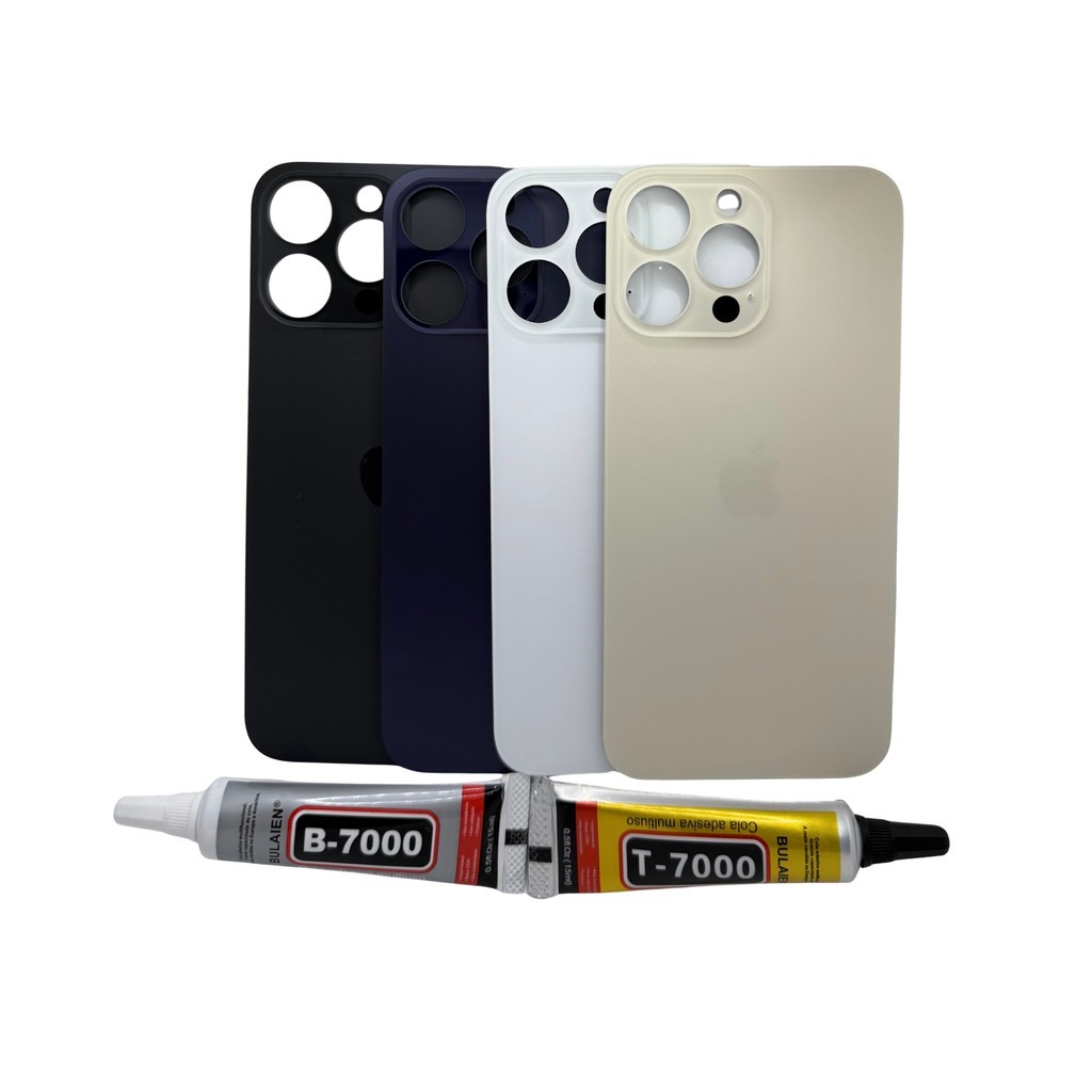 Tampa Vidro Traseira Para iPhone 14 Pro Max COM FURO MAIOR + Uma COLA 15ML