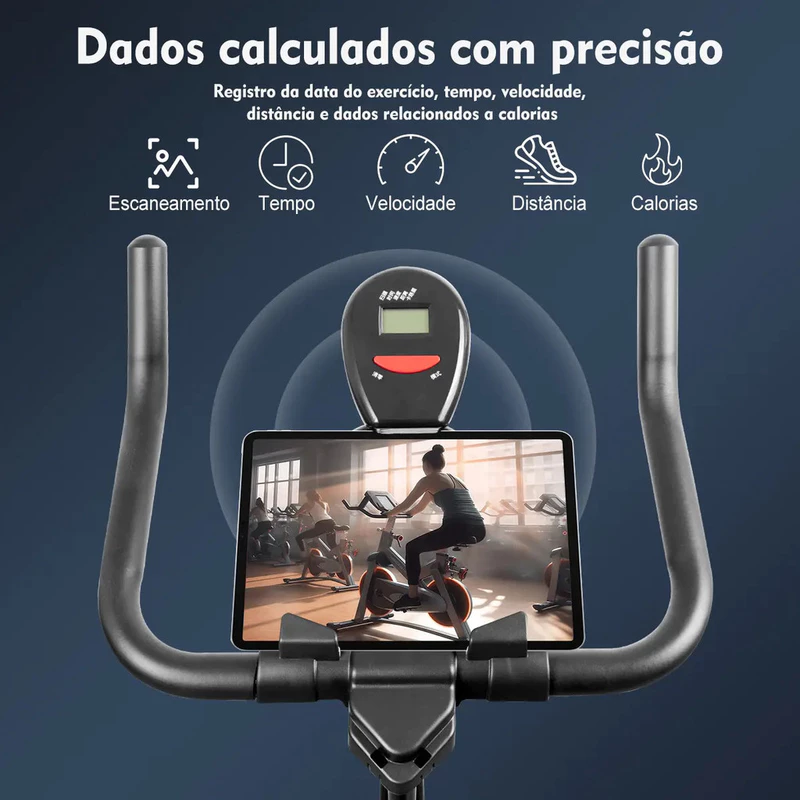 Bicicleta Ergométrica de Spinning Profissional para Academia 120kg Preto — foto 5