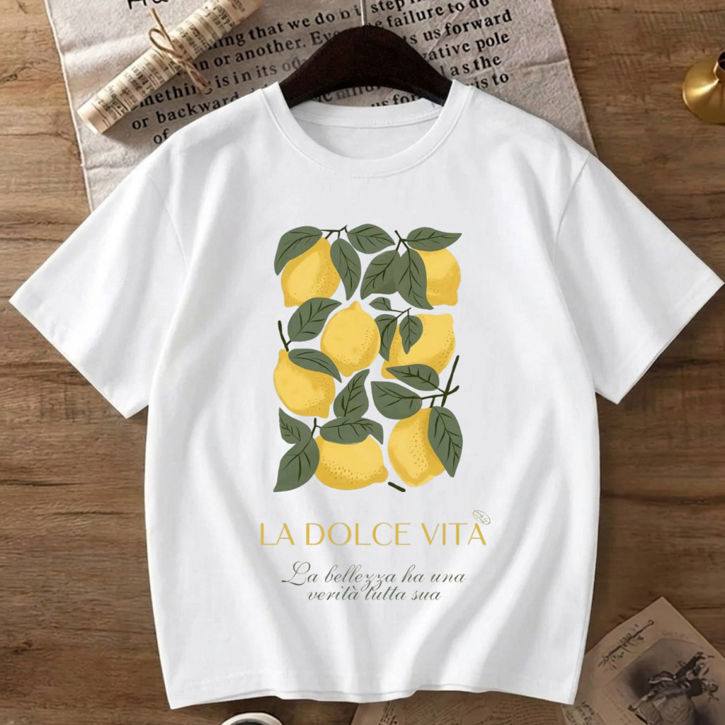 Camiseta La Dolce Vita Girl Summer Blogs Limonada Da Vida Espanhol Good Life Frutas Estiloas