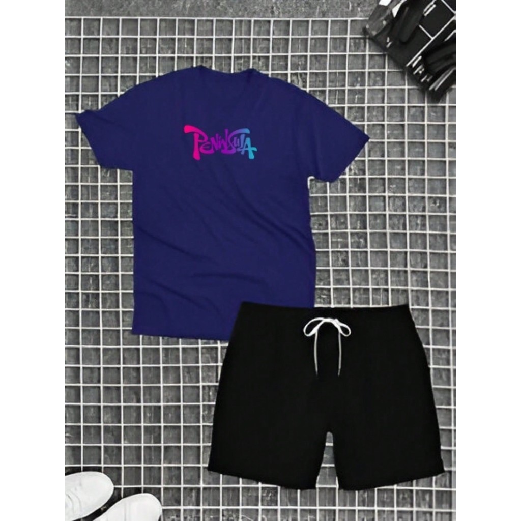 Kit Camiseta Algodão + Short Tectel Conjunto Peninsula Masculino Promoção
