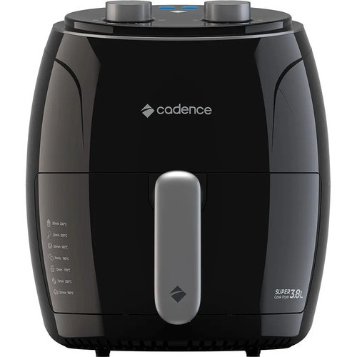 AIR FRYER Fritadeira Sem Óleo Super Cook Fryer Frt410 3,8l Cadence CoR Preto 127V