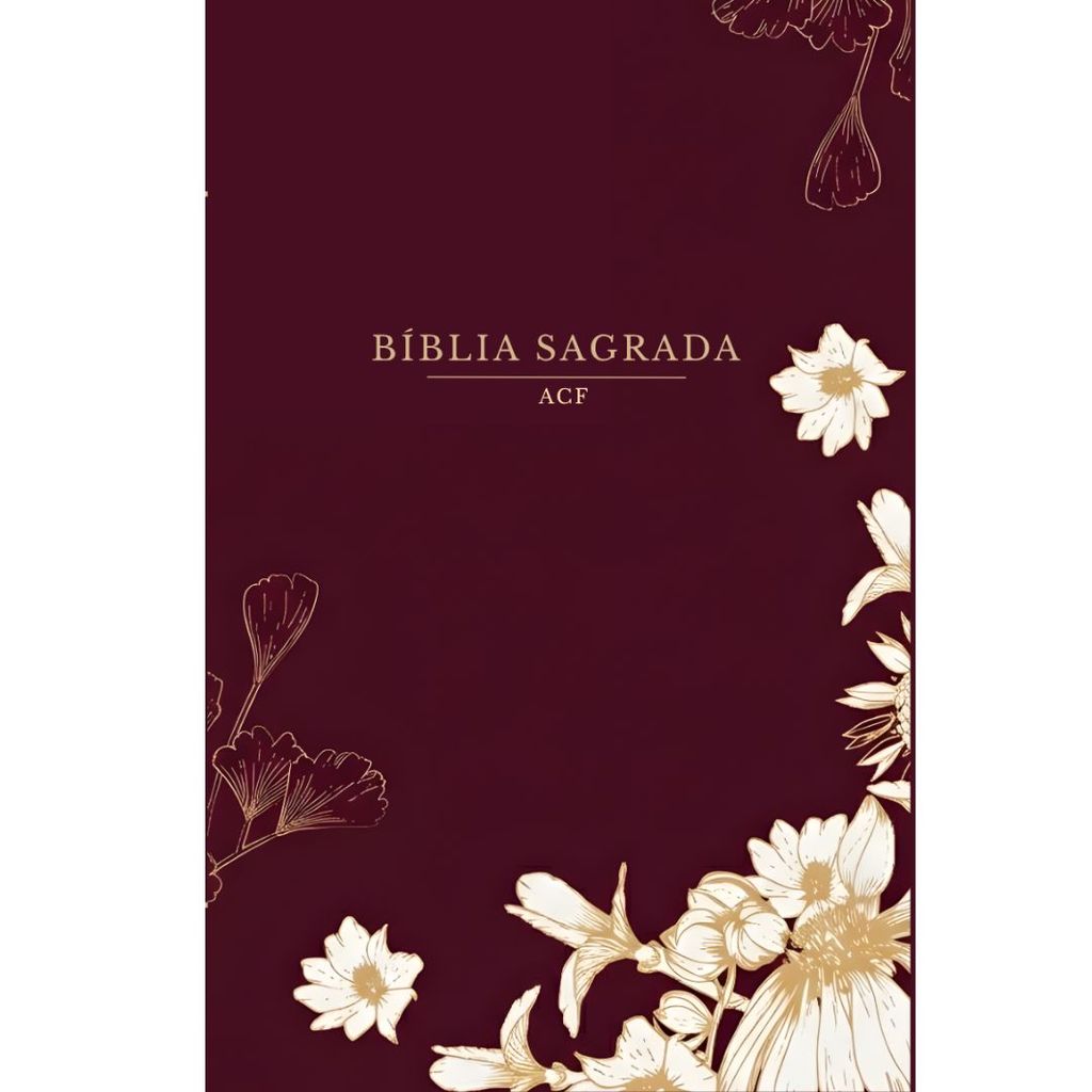 Bíblia Sagrada | ACF | Floral Bordo