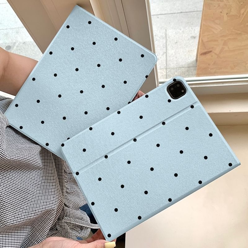 Capa Capinha Azul com bolinhas para Tablet iPad Mini Air Pro 10.5 10.9 12.9 pol 