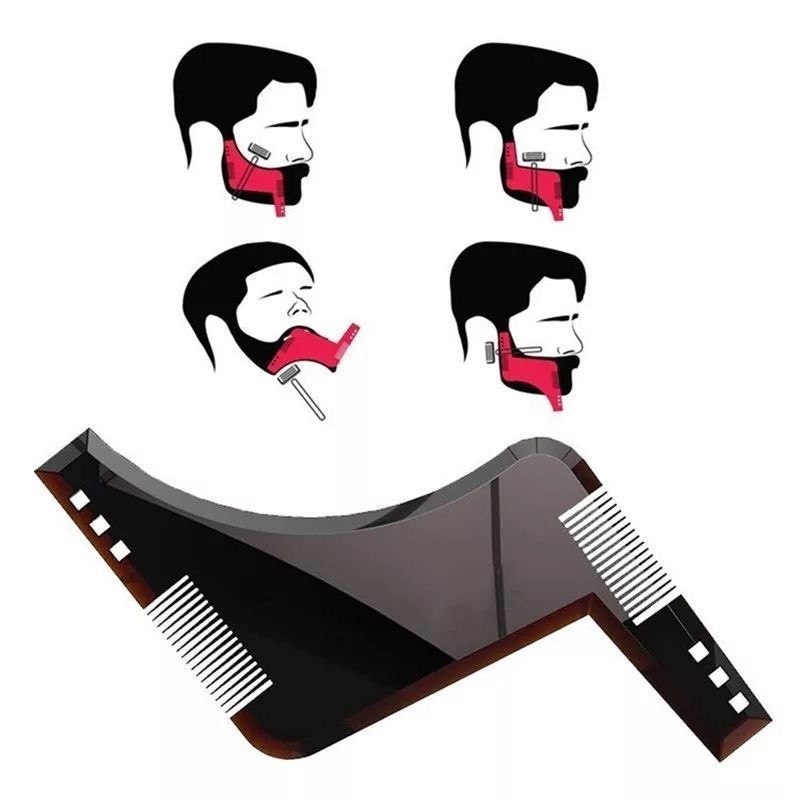 Régua para Barba com Pente – Alinhador e Modelador, Preciso e Prático para Um Acabamento Perfeito