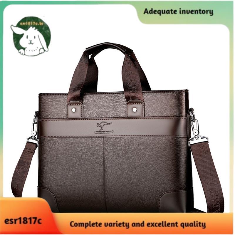LINGZHIDAISHU Maleta Masculina De Negócios De Alta Qualidade Bolsa De Couro Para Laptop Mensageiro Marrom