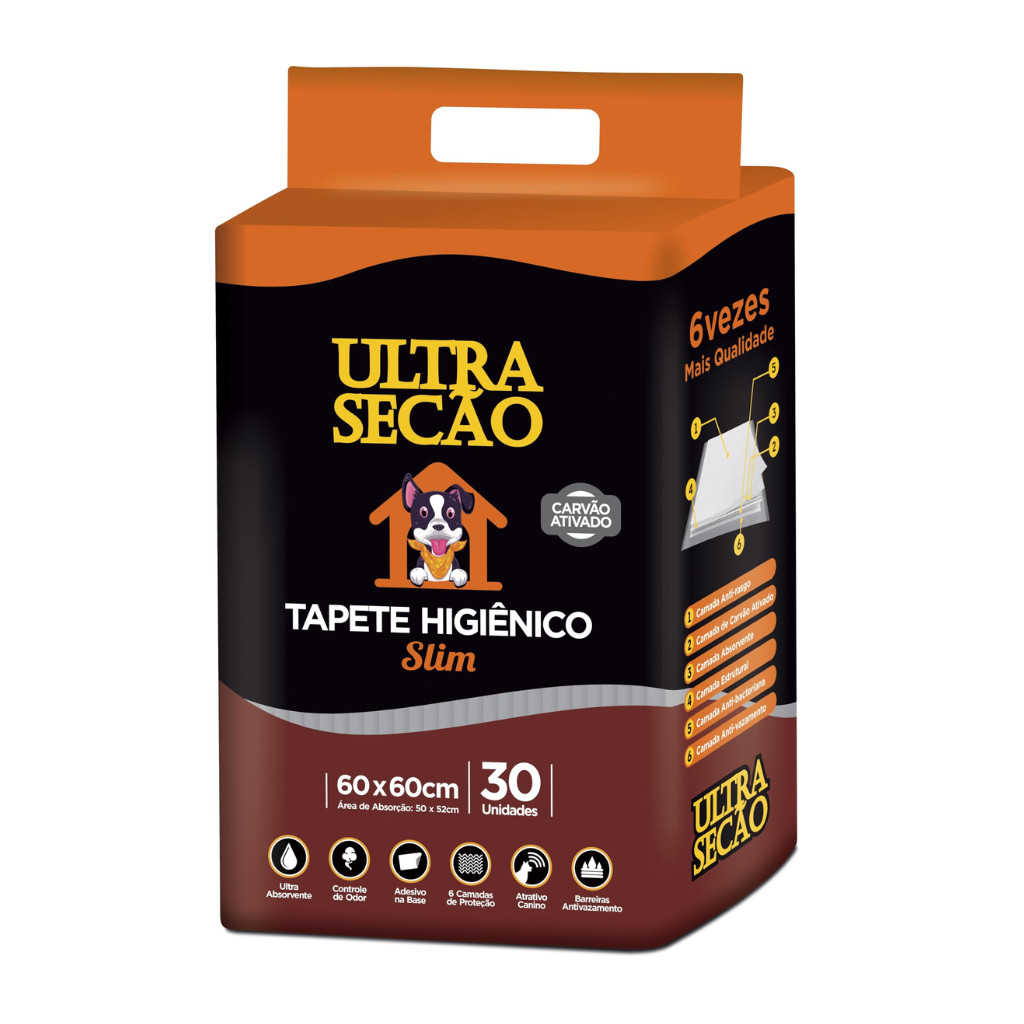 Tapete Higiênico Para Cachorro Cão Ultra Secão Carvão Ativado 30un 60x60 Great Pets