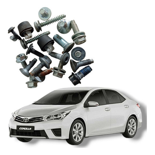 Jogo Parafuso Porta Traseira Esquerda Toyota Corolla 2016