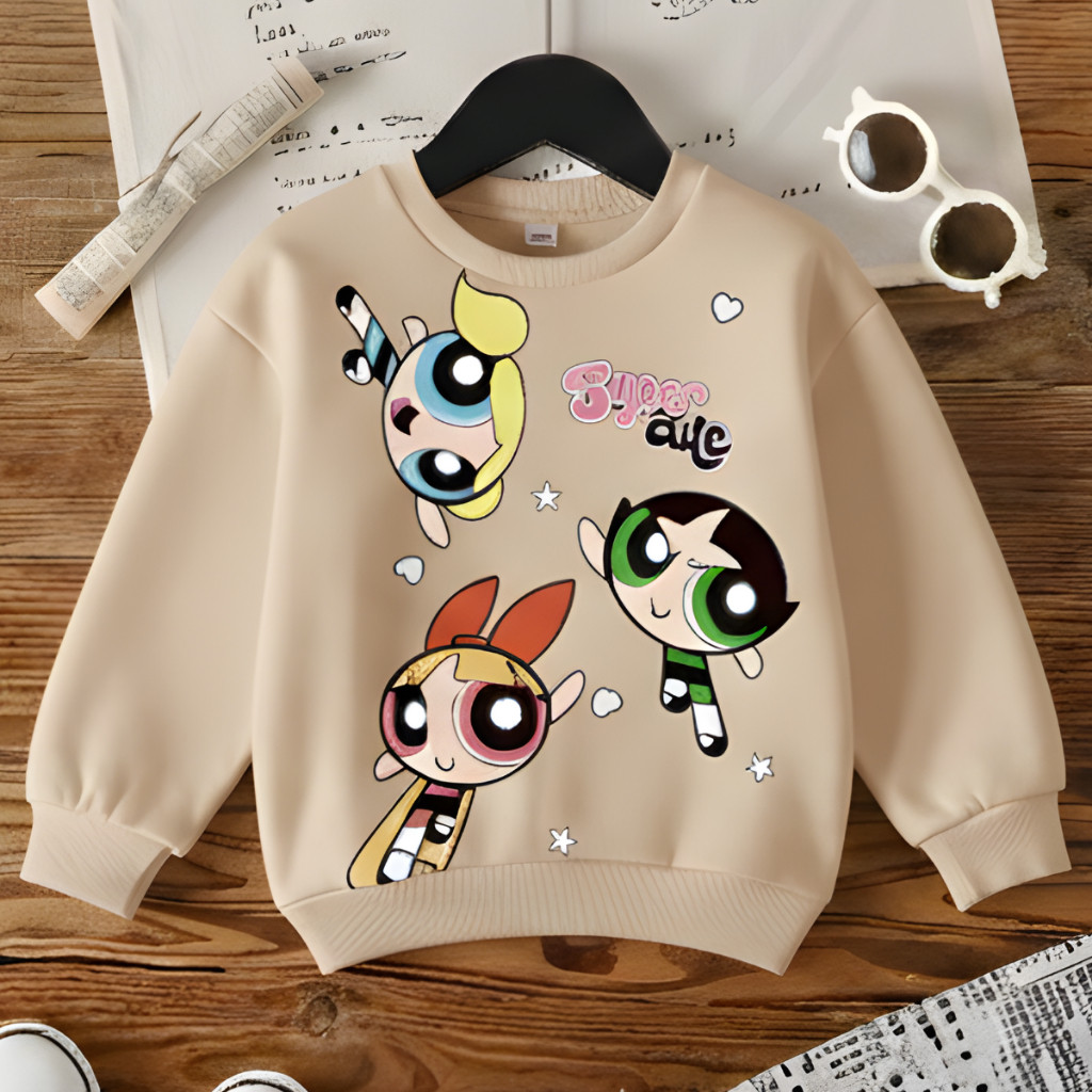 Blusa de Frio Moletom Casaco Infantil Meninas Poderosas Flanelado Quentinho 2 4 6 8 10 12 14