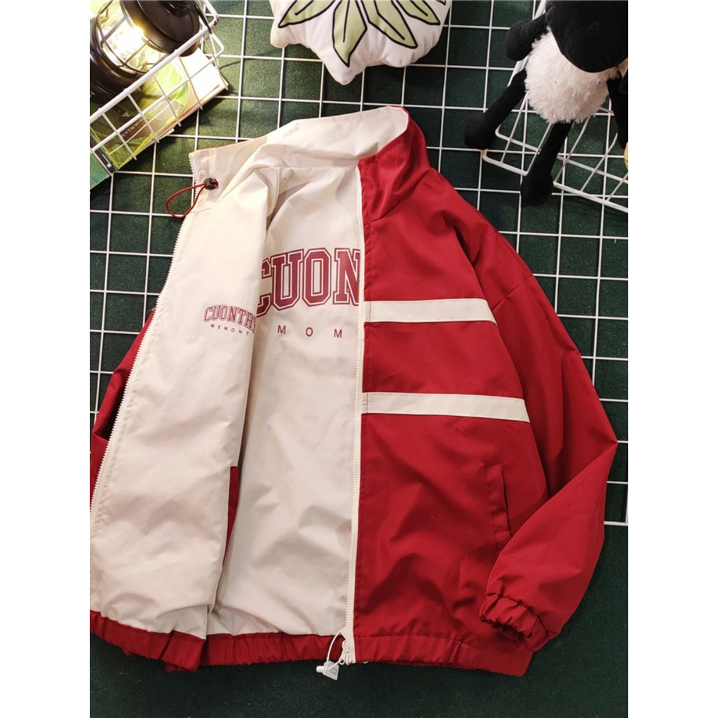 Primavera outono gola alta macacão jaqueta masculina Street Wear jaqueta dupla face americano Retro rufião bonito unifor