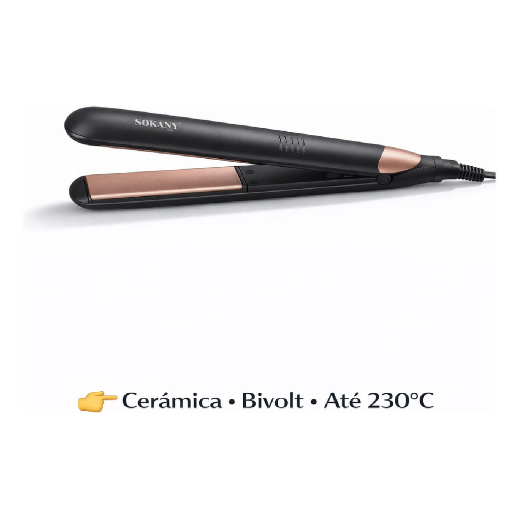 Chapinha De Cabelo Cerâmica Bivolt Até 230°c Cabo Giratório