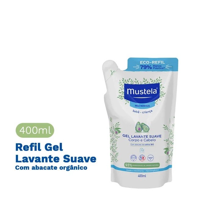 Gel Lavante Mustela Pele Normal Refil 400ml em Oferta na Shopee