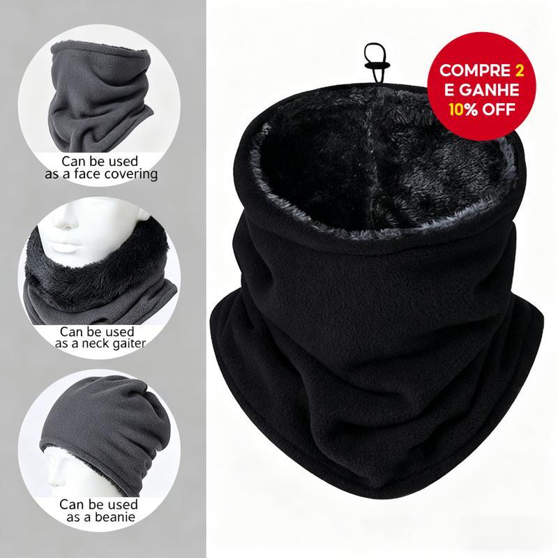 Protetor de pescoço de inverno para homens e mulheres, gaiter de lã para esqui, cachecol à prova de vento, máscara