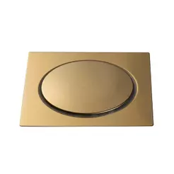 Ralo Click Up Quadrado Para Chão 15Cm Inox Pingoo - Dourado