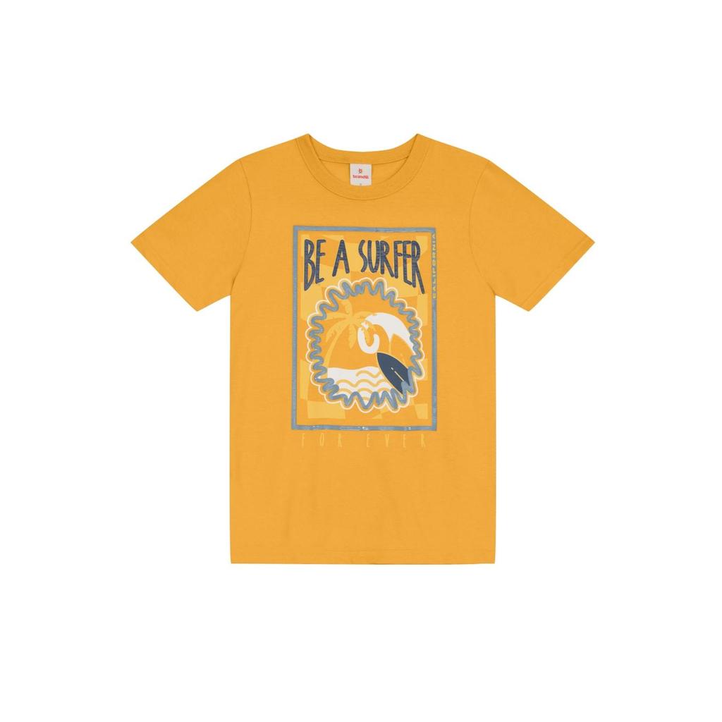 Camiseta infantil menino tropical em gel Brandili