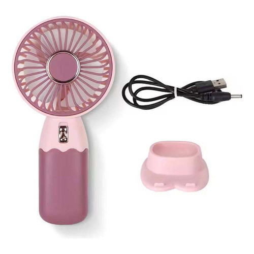 Mini Ventilador De Mão Portátil Recarregável turbo Usb Com Suporte Para Escritório Casa Sala