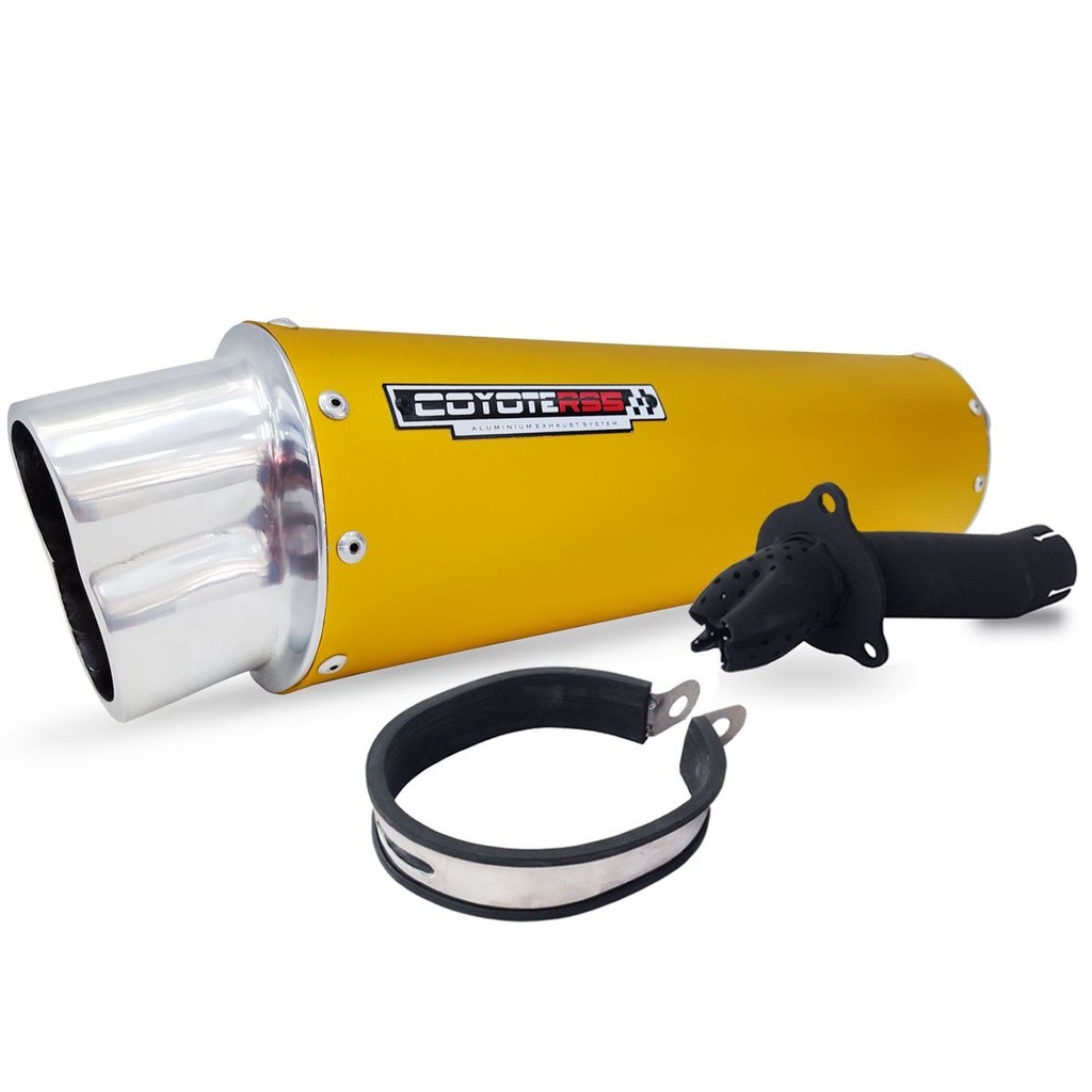 Escape / Ponteira Coyote Rs5 Boca 8 Oval  Cb 300 R - Dourado