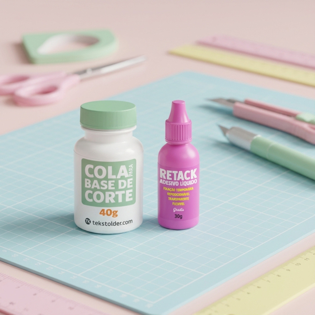 Tekstolder Kit de Colas De Reposição Para Base de Corte – 1 Suave e 1 Média/ Alta Aderência