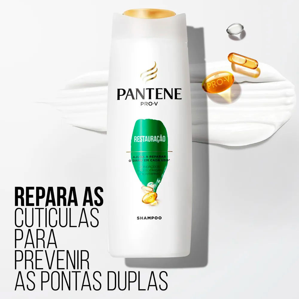 Detalhes do Kit Pantene Shampoo 350ml + Condicionador 175ml Restauração