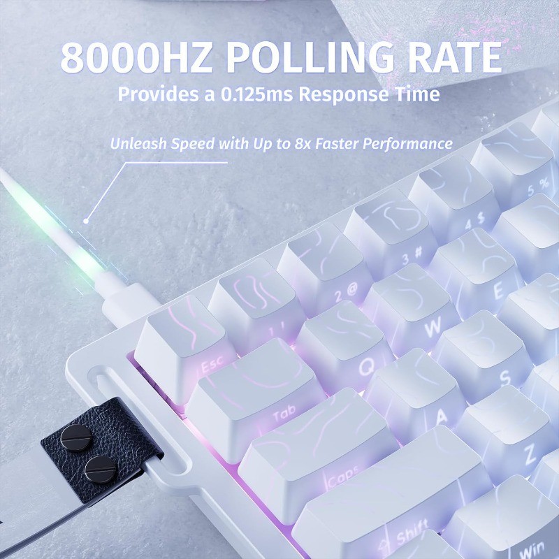 ATTACK SHARK X68 HE Teclado Para Jogos E Mouse R1 Combo 8KHz Com Interruptor Magnético Ultraleve 18000DPI