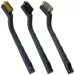 Escova De Aço Mini Com 3 Peças Importado Eda