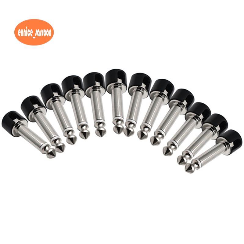 12 Unidades DIY Strait Audio Sem Solda 6.35 Plugue Mono De Alta Qualidade