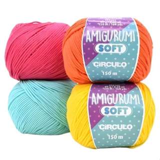 Fio Amigurumi Soft Círculo 65g 150m | Linha Macia Ideal p/ Amigurumi, Crochê e Artesanato | Várias Cores em Oferta na Shopee