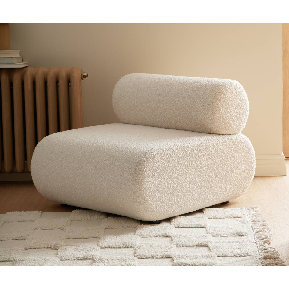 Poltrona ELAIN Bouclé Moderna Conforto e Design Sofisticado em Oferta na Shopee