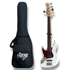 Contrabaixo J.bass Seven Canhoto Sjb-57 LH - WH Branco C/Bag
