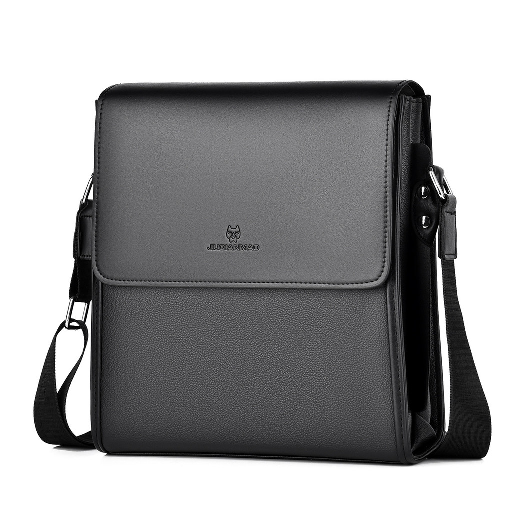 Bolsa de Ombro de Couro Masculina Moda Maleta Transversal