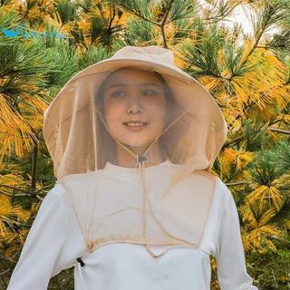 Crianças verão Anti-mosquito chapéu malha pulôver máscara de malha verão viagem mosquiteiro apicultura agricultor chapéu