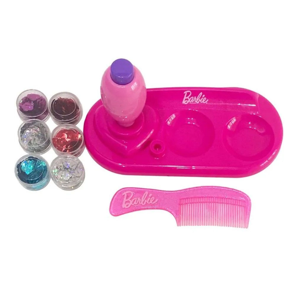 Conjunto De Acessórios - Barbie - Kit De Cabelo Com Aplicador - Fun 0196-3