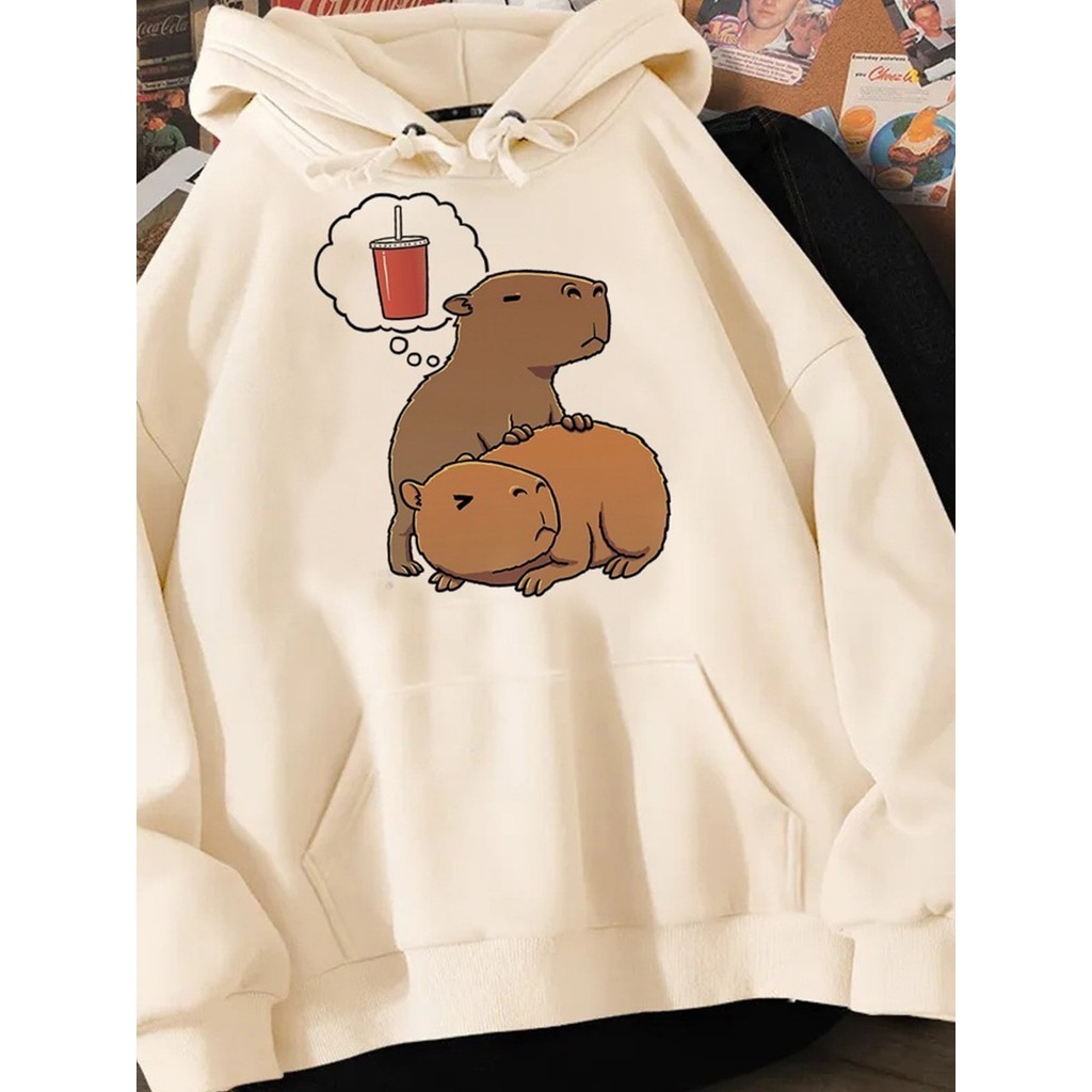 Casaco de Moletom Canguru Masculino e Feminino Capivara  Desenho Gael Shop Flash Modas