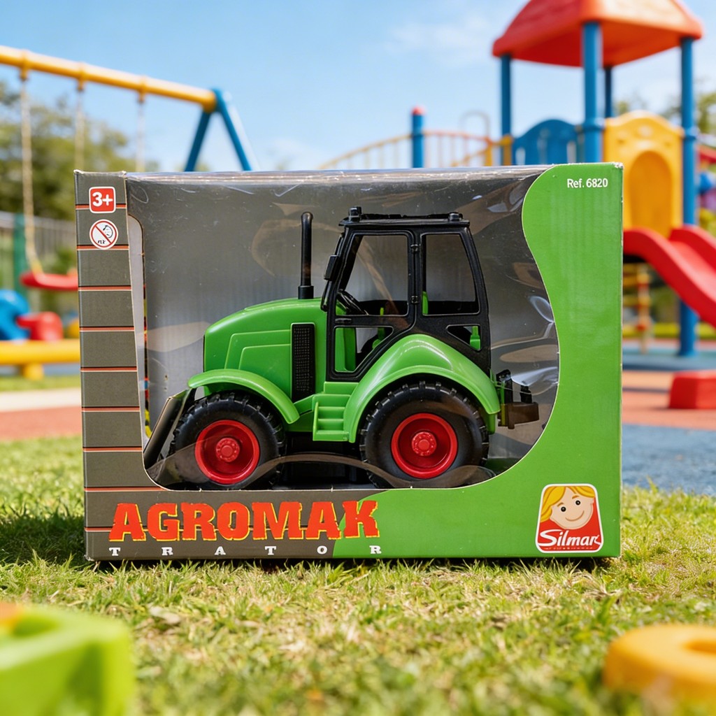 Trator de Brinquedo Agromak 27cm Silmar Plásticos 🚜✨ | Trator Infantil Grande, Resistente, Diversão Garantida