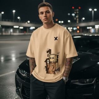 Camiseta Masculina Street Wear Algodão camisa Good Person Homen Caixa Menino Papelão Sacola Cartoon em Oferta na Shopee