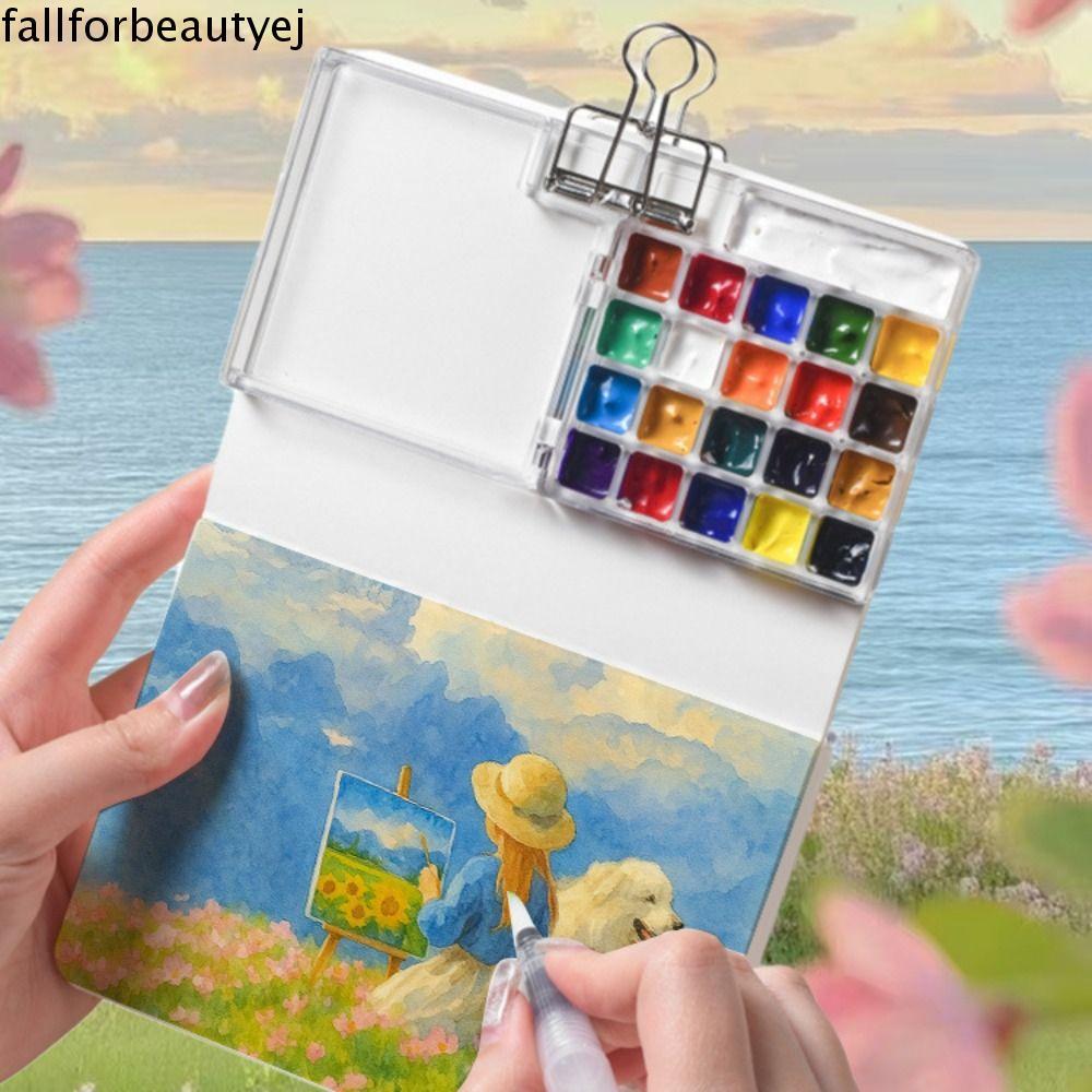 Paleta De Tinta Aquarela FALLFORBEAUTYEJ , Caixa De Pigmento Dobrável De Grade 10/21 , Mini Pintura Vazia