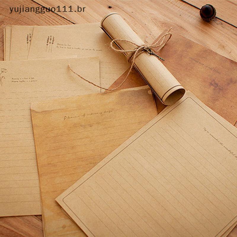 # Novo 12 Unidades/Conjunto Envelopes De Papel Kraft Vintage Para Letras Convites Bloco De Escrita .