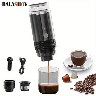 Máquina de café expresso elétrica portátil BALLOV, máquina de café elétrica em cápsula, adequada para café em pó, máquin