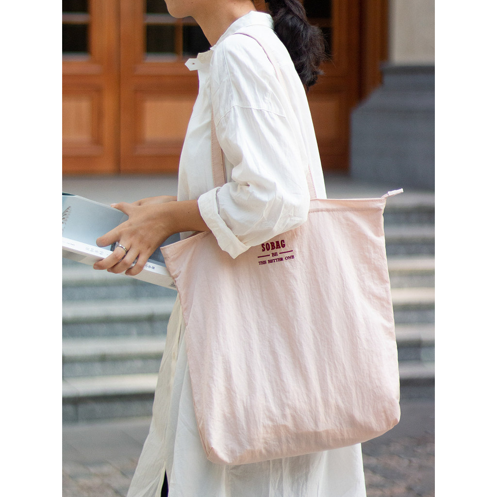 Sobag japonês grande capacidade náilon pano bolsa de ombro feminino ins Casual saco de pano Retro estilo Harajuku leve s