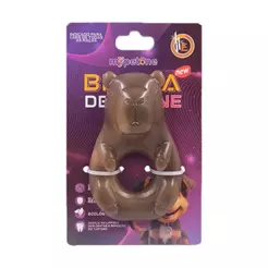 Brinquedo Osso Bamboo Capivara Brinca Dent One Sabor Bacon Para Cães
