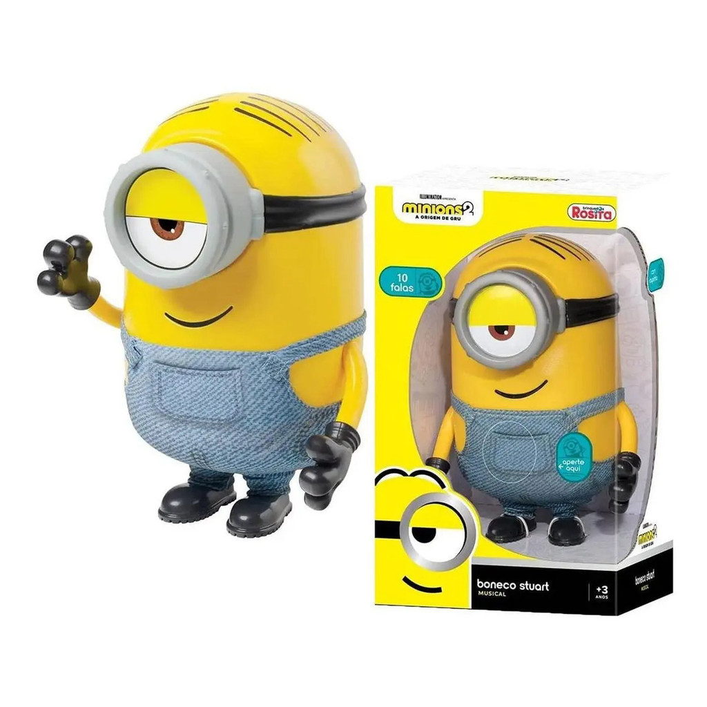 Boneco Minion Stuart Musical 10 Frases 24,5cm - Rosita